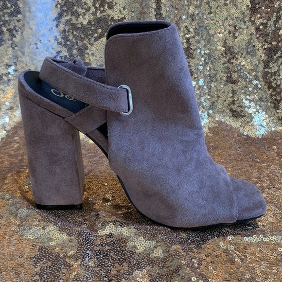 SO ME • Faux Suede Open Toe Heeled Booties - Picture 5 of 5